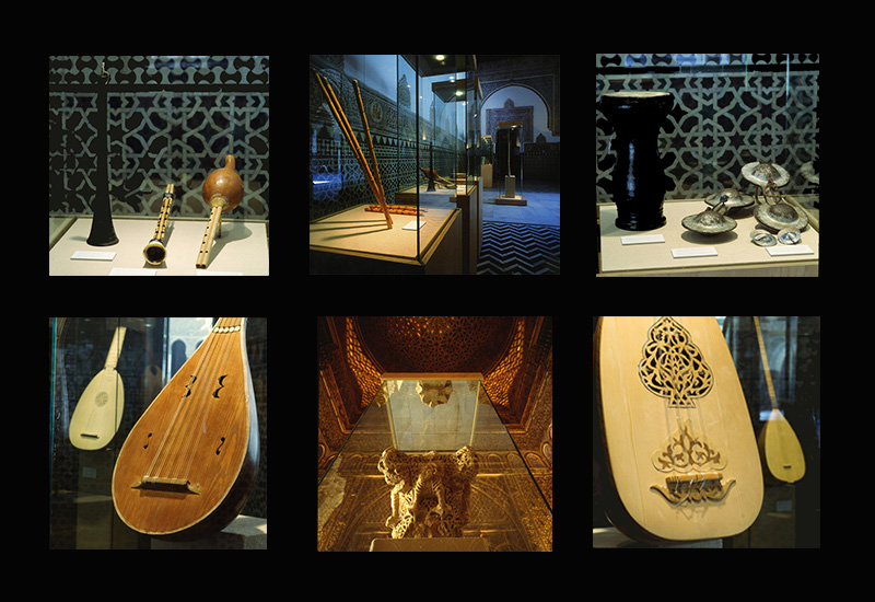 Some of the pieces on display. It is worth mentioning the capital of the Musicians (10th c., Archeological and Ethnographic Museum of Córdoba, that was exhibited in the Ambassadors Hall of the Real Alcázar of Seville.