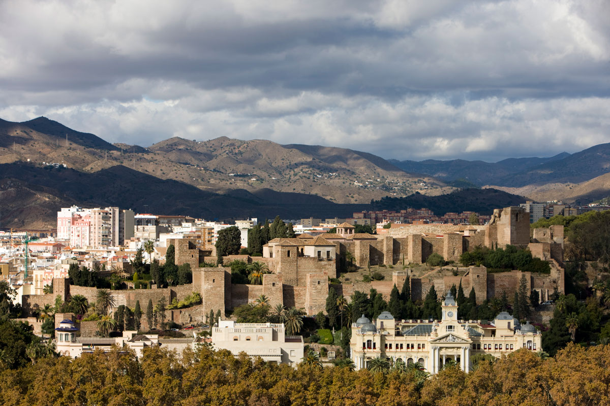 View of the Alcazaba (citadel) of Málaga.