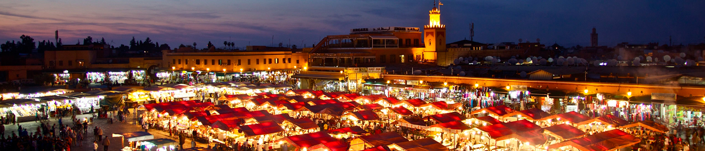 Jemaa el Fna square, in Marrakech, Morocco.