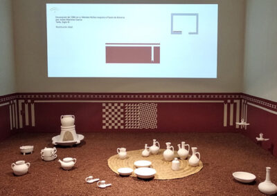Recreación de espacio doméstico en la Exposición Arte y usos culinarios en al-Andalus