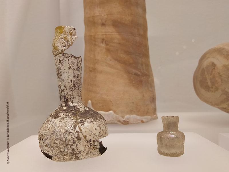 Unguent glass jars. Madinat Ilbira. Granada. 9th-10th centuries.