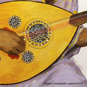 Detalle de la obra de Paul Klee “Canción árabe”. ©AramcoWorld