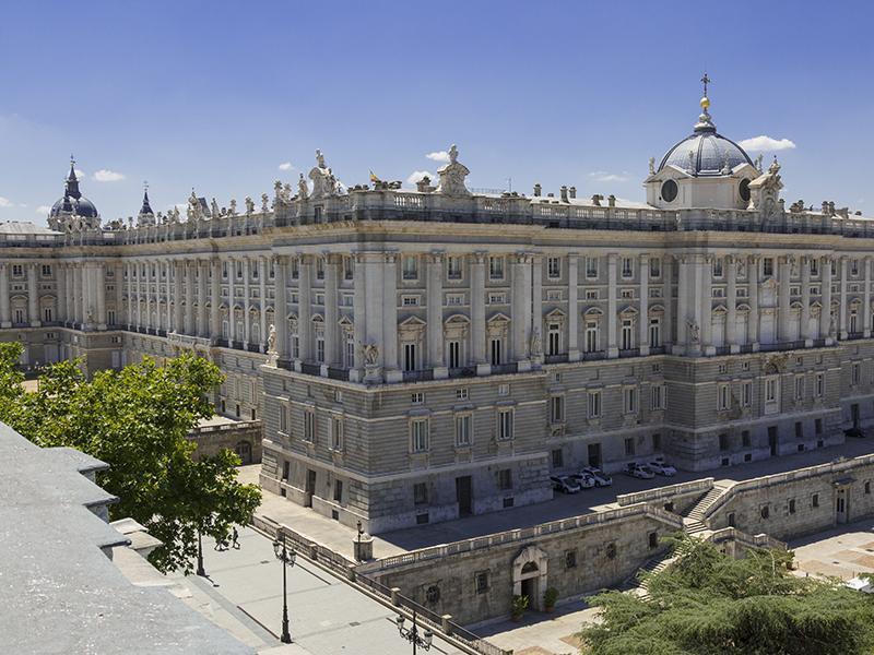 Façade of the Palacio Real. Madrid.