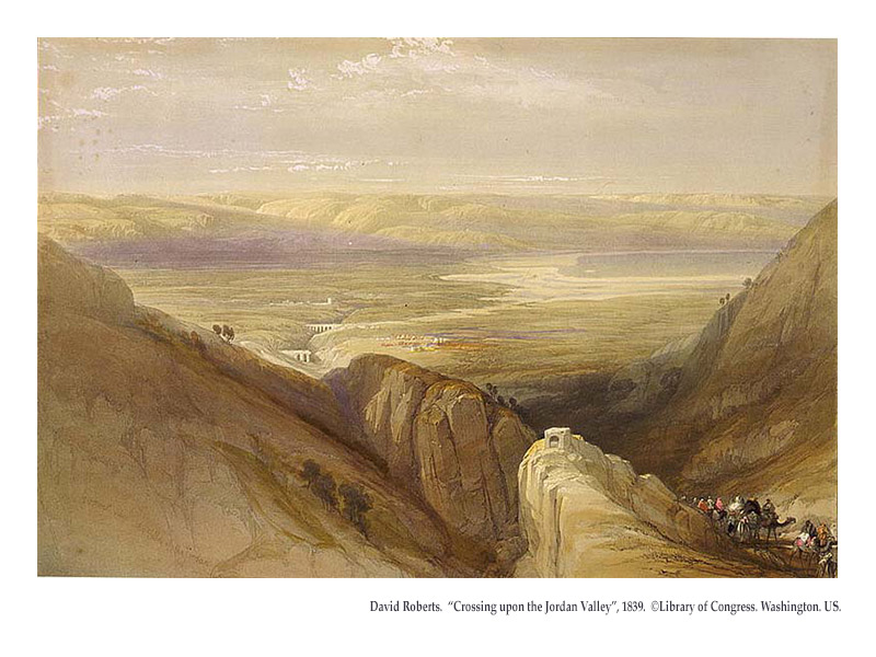 David Roberts. 1839. “Crossing upon the Jordan Valley”. ©Library of Congress. Washington. US.
