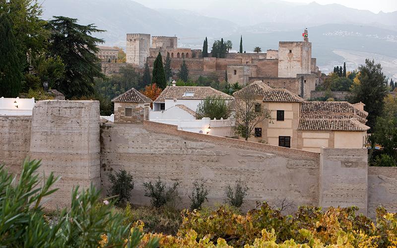 Zirid wall in the Albaicín quarter. Granada.