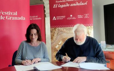 La Fundación Pública Andaluza El legado andalusí y el Festival Internacional de Música y Danza de Granada renuevan su convenio de colaboración en favor de la preservación del patrimonio documental e histórico